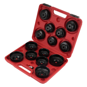 16pcCup Oil Filter Wrench Socket Set Removal Tool 65-100mmCap Filters Kit