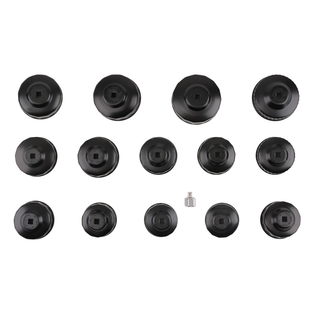 16pc Engine Oil Filter Socket Set compatible for Honda Mitsubishi Isuzu 65-100mm