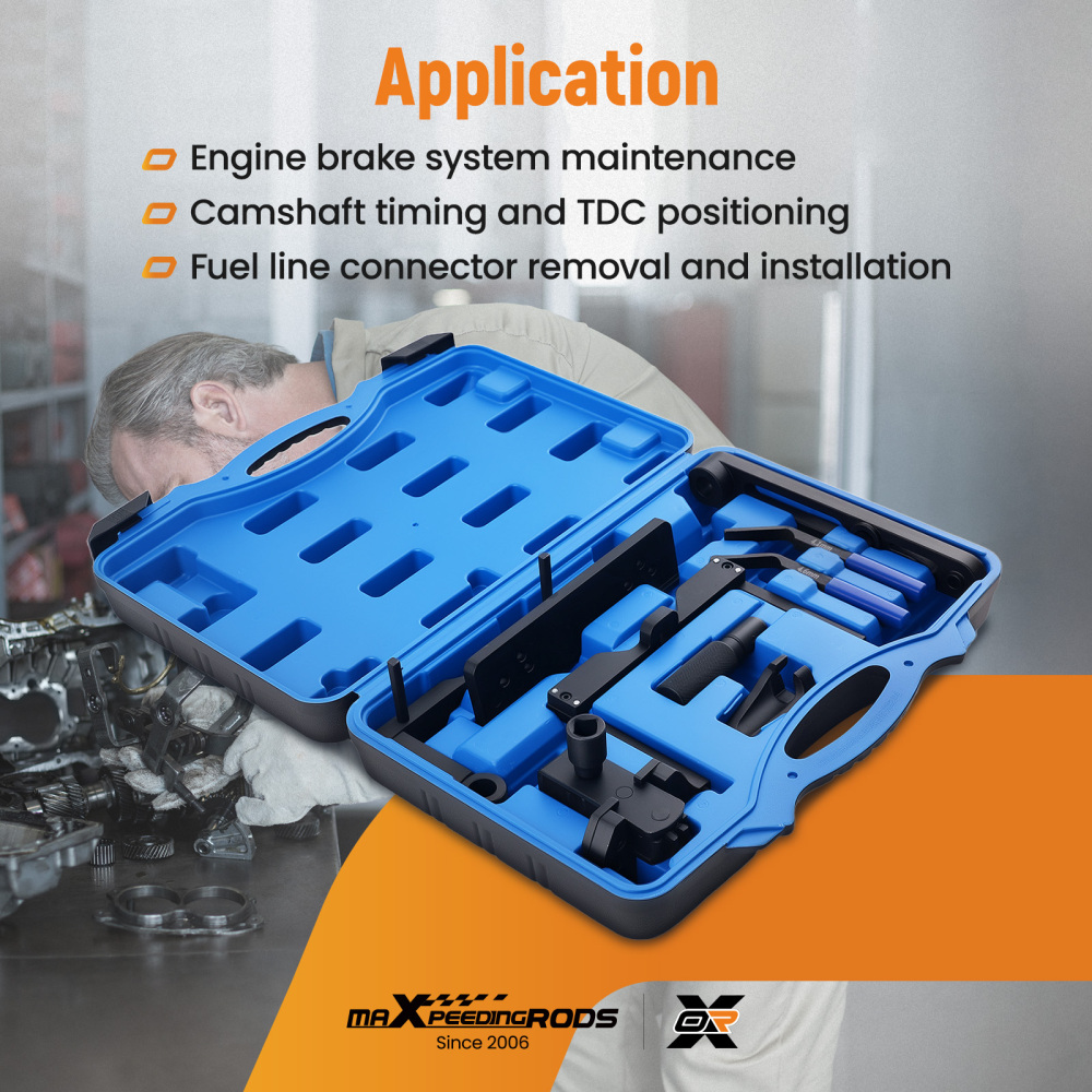 9PCS Engine Timing Tool Kit for Detroit Diesel DD15 DD13 with Storage compatible for Case