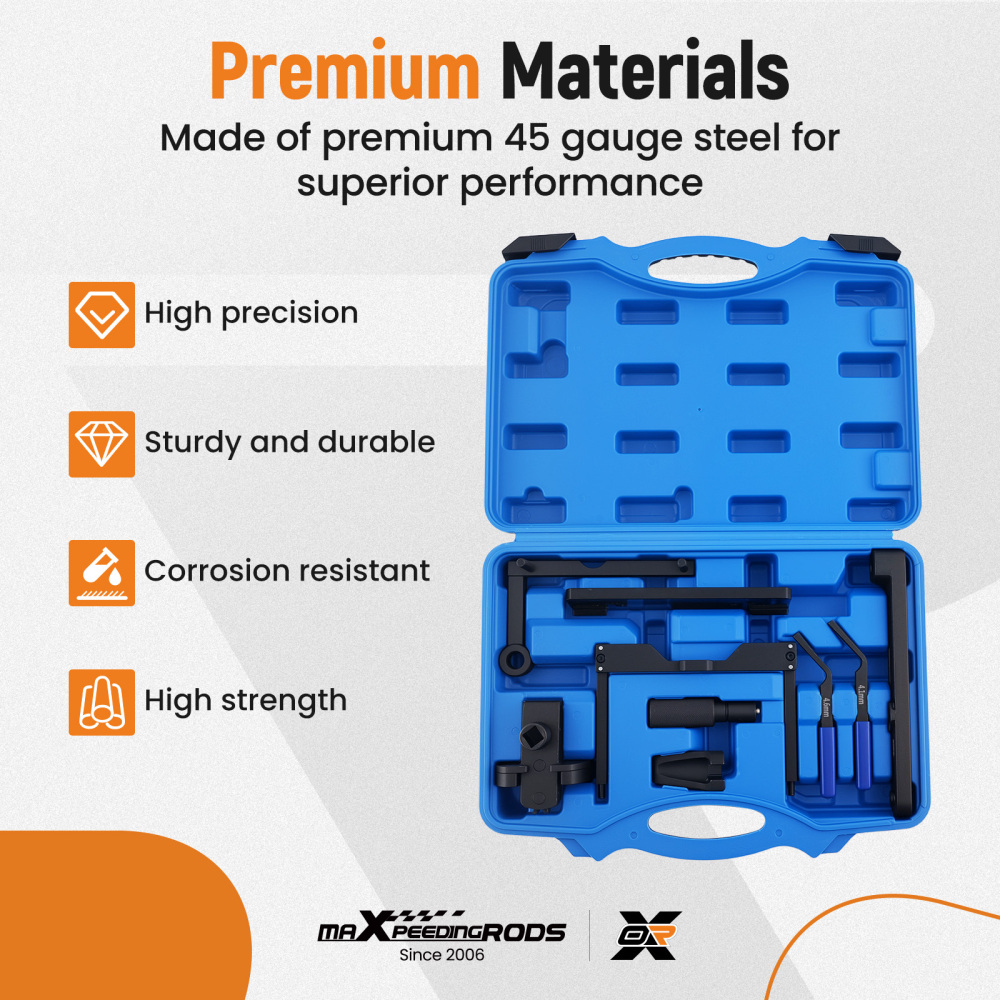 9PCS Engine Timing Tool Kit for Detroit Diesel DD15 DD13 with Storage compatible for Case