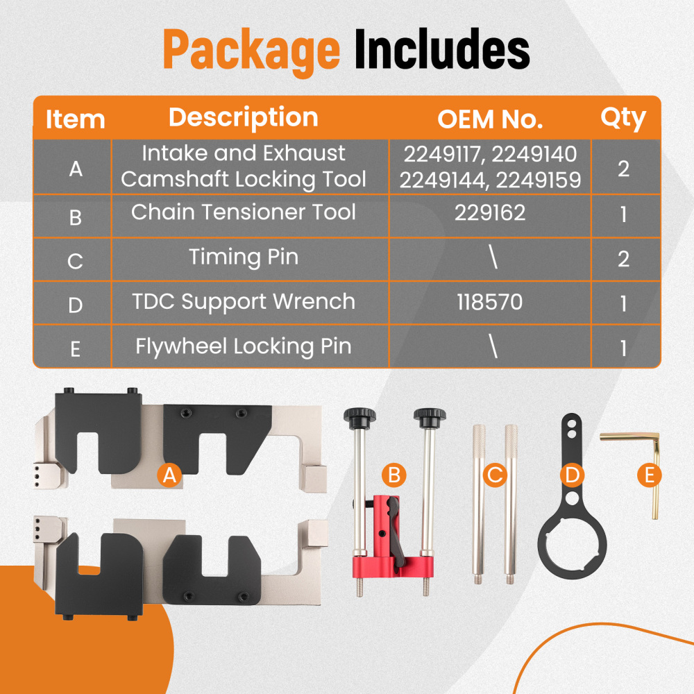7PC Timing Tool Kit compatible for BMW S63 X5M X6M M5 M6 2010-2013 2249117