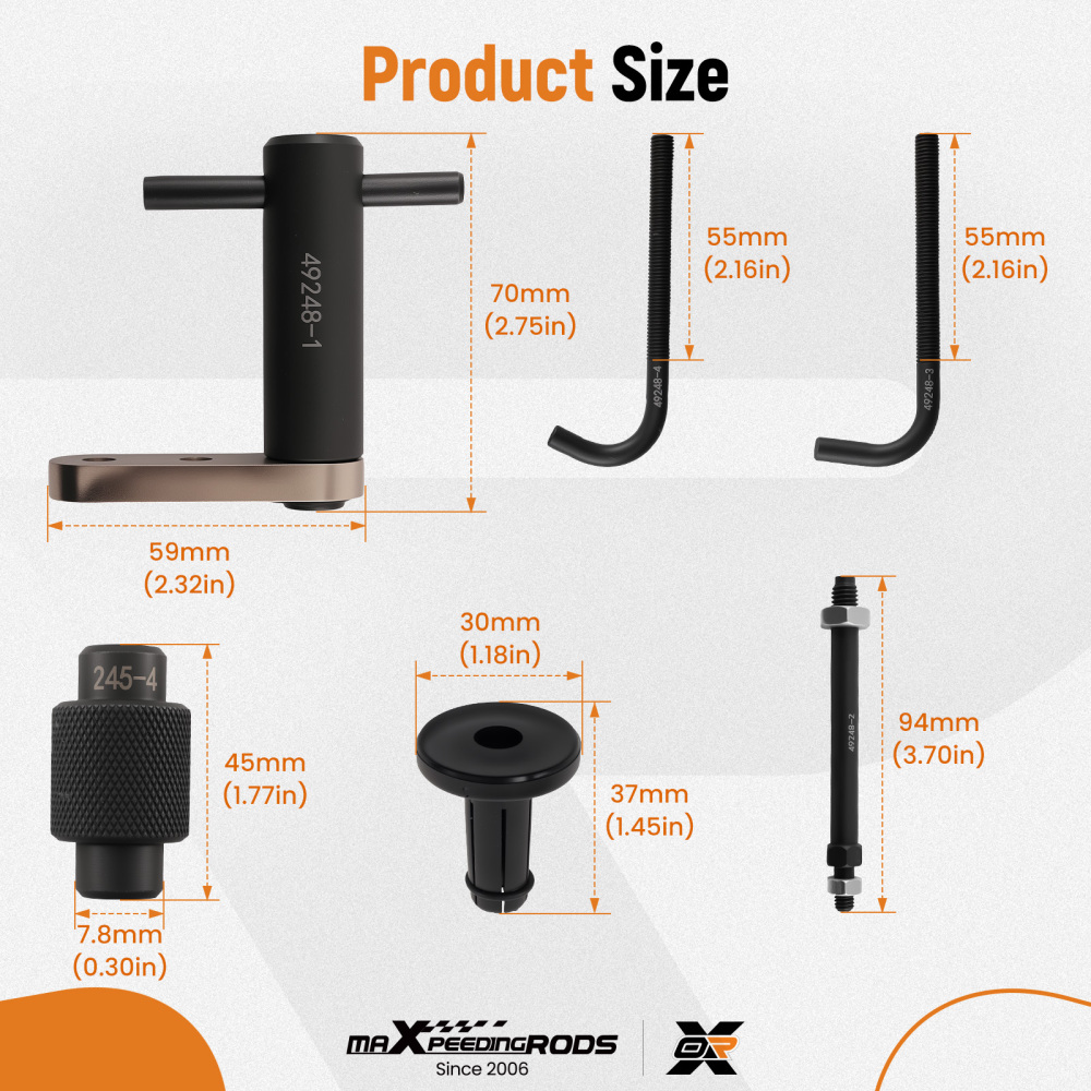6706 Fuel Injector Rail Assembly Remover Tool EN-49248 compatible for Chevy GMC Cadillac GM