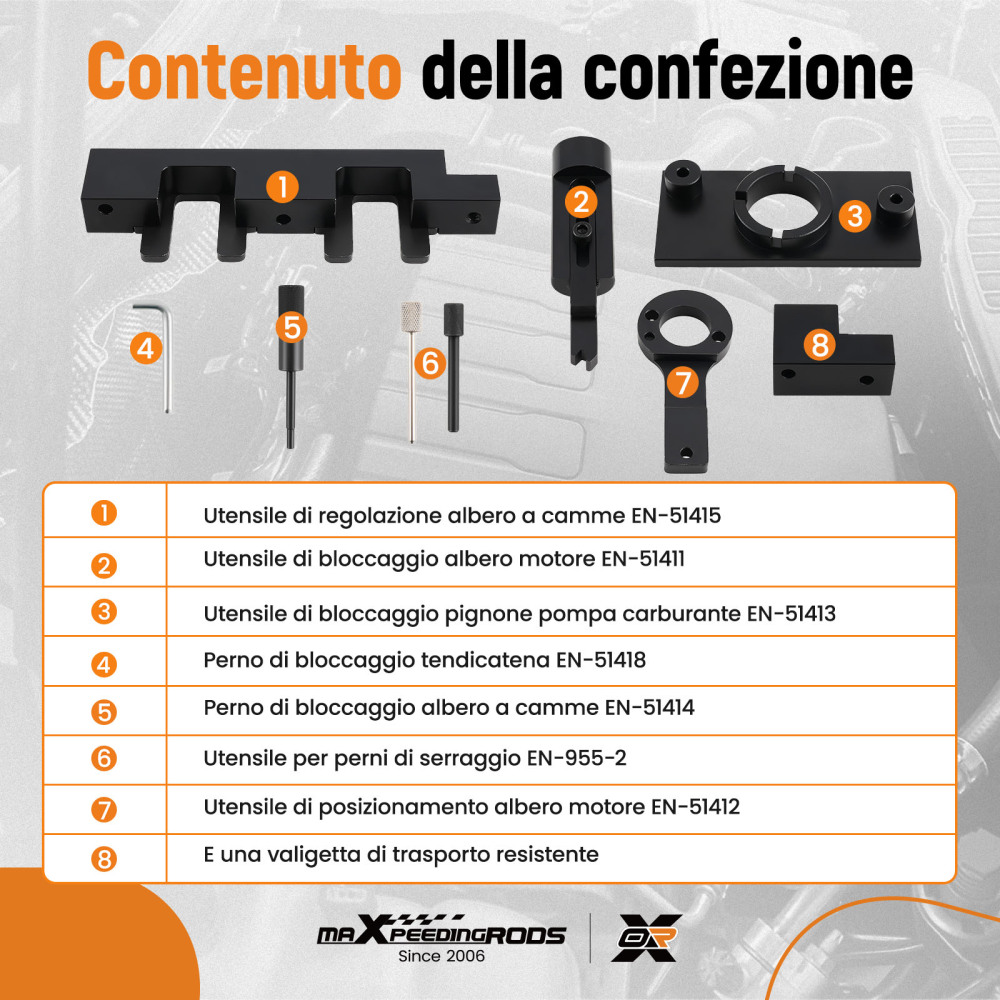 Attrezzi Bloccaggio Motore compatibile per Opel Insignia CDTi ecoFLEX 2014-17 EN-51413-2