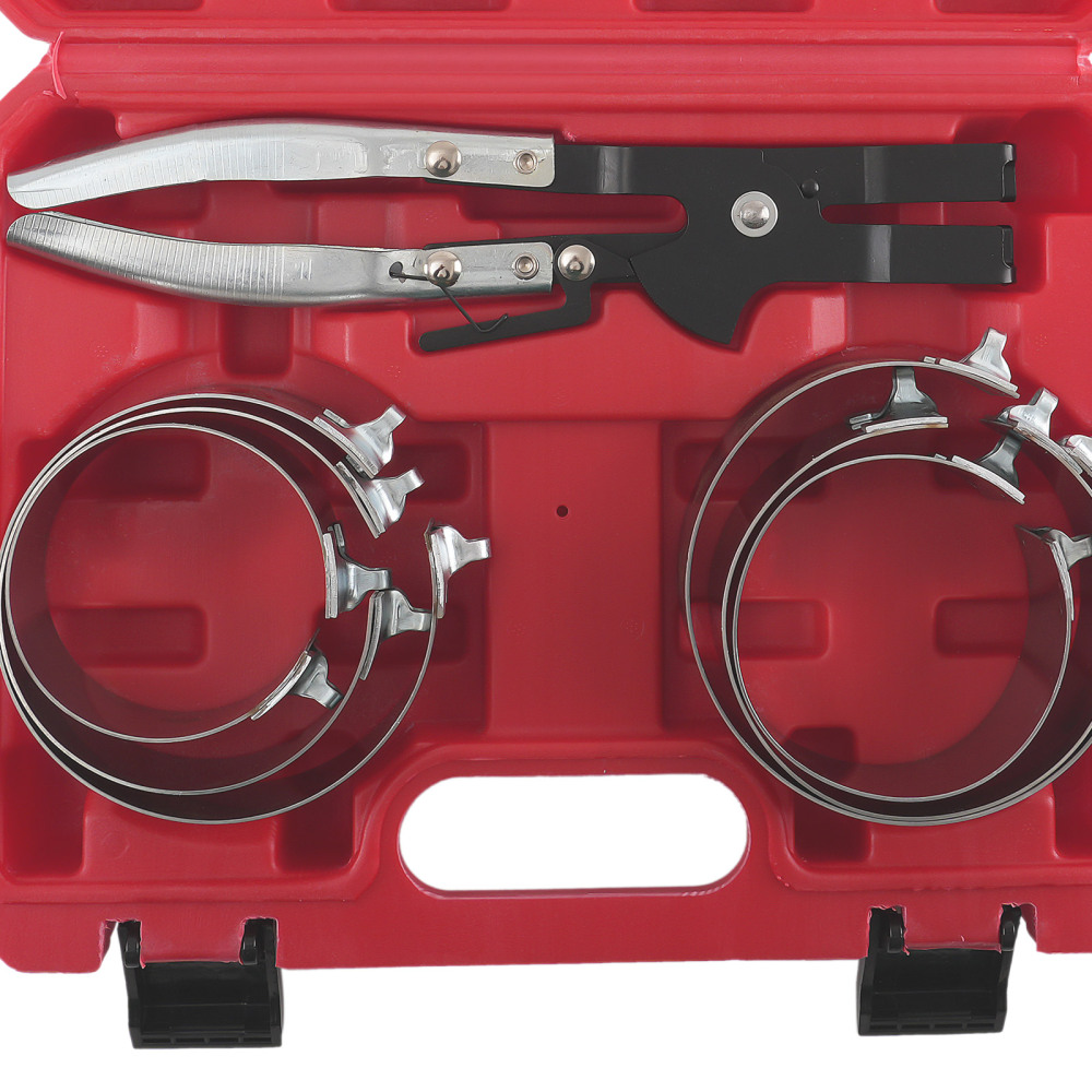 7-Piece Piston Ring Compressor 73-111mm for Car Engine Service Ratchet Set