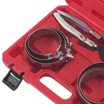 7-Piece Piston Ring Compressor 73-111mm for Car Engine Service Ratchet Set