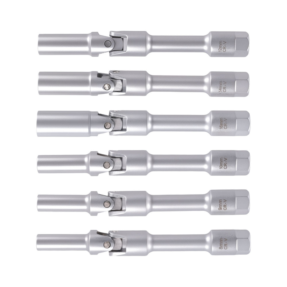 6PCS 180° Socket Set 8-16mm compatible for Mercedes-Benz BMW Fiat Ford 3/8 Drive 6pc