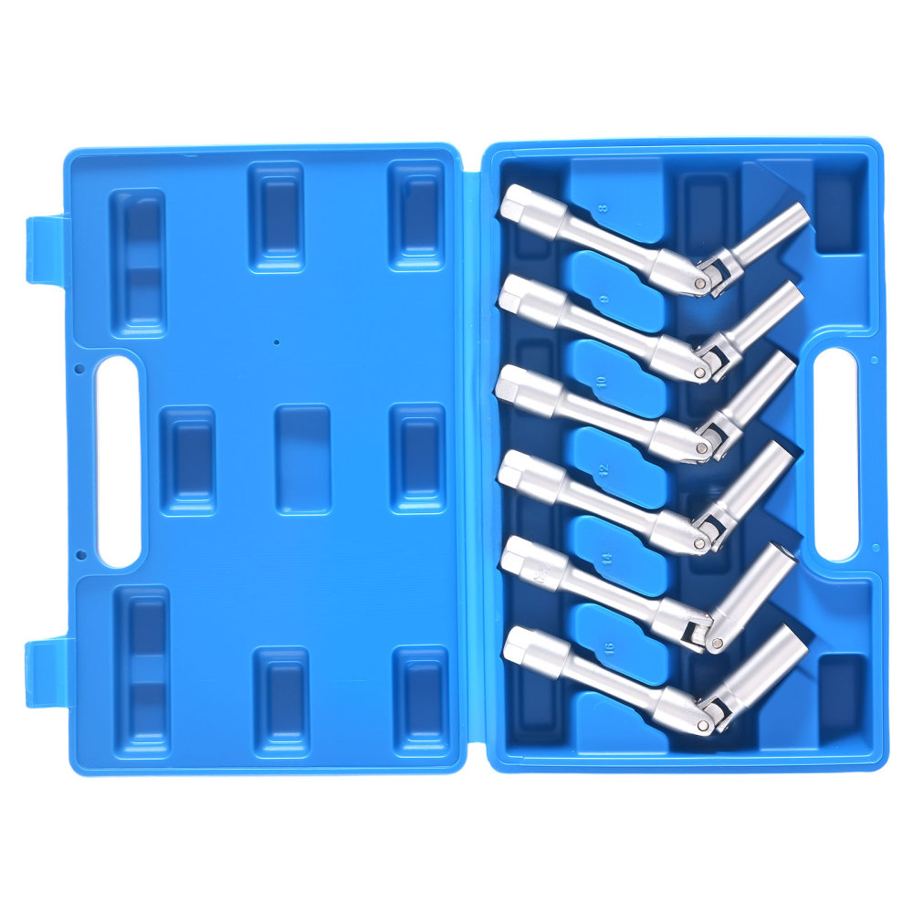 6PCS 180° Socket Set 8-16mm compatible for Mercedes-Benz BMW Fiat Ford 3/8 Drive 6pc