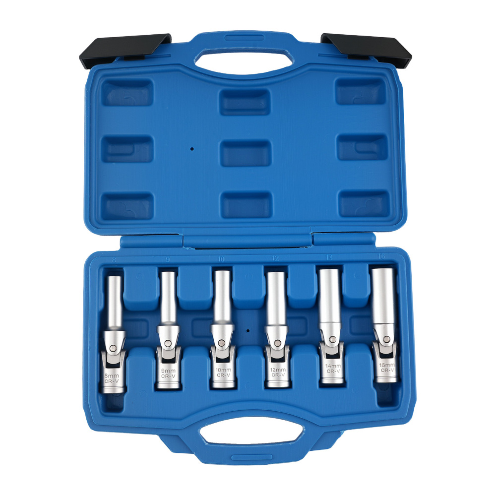 Professional Pro Plus Glow Plug Socket Set for Engine 8mm-16mm Drive with compatible for Case