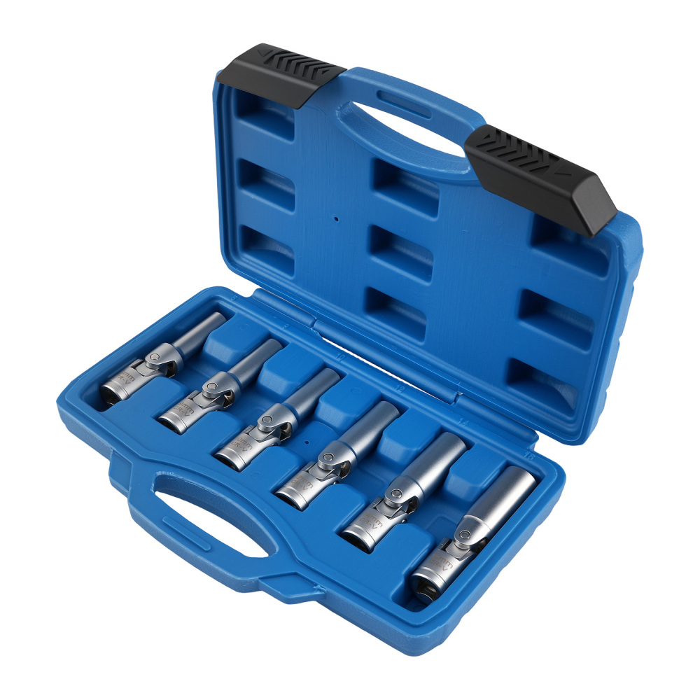 Professional Pro Plus Glow Plug Socket Set for Engine 8mm-16mm Drive with compatible for Case