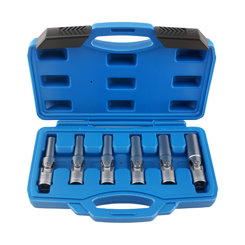 Professional Pro Plus Glow Plug Socket Set for Engine 8mm-16mm Drive with compatible for Case