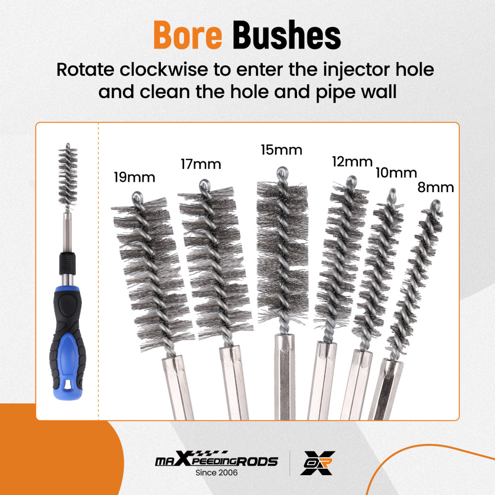 Stainless Steel Diesel Engine Cleaning Kit Professional Injector Tool Set