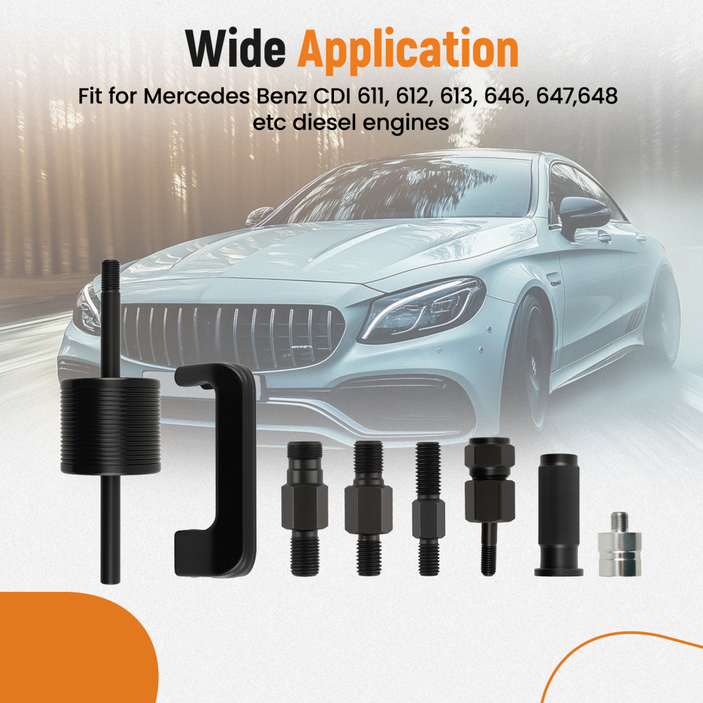 8PC Injector Removal Tool Set compatible for Mercedes Benz CDI 611 612 613 646 647 648