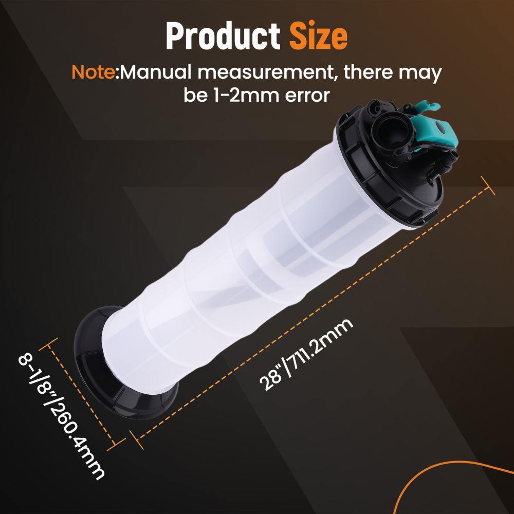 2.5 Gallon Fluid Extractor Pump Manual Pneumatic Oil Transfer Tool with 5ft Hose