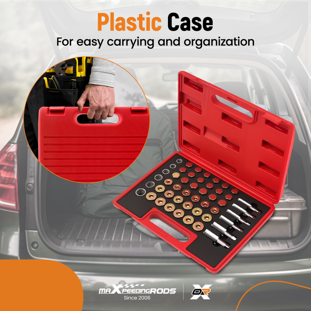 114PC Oil Pan Thread Repair Kit for Passenger Cars Light Trucks M13-M22 Steel