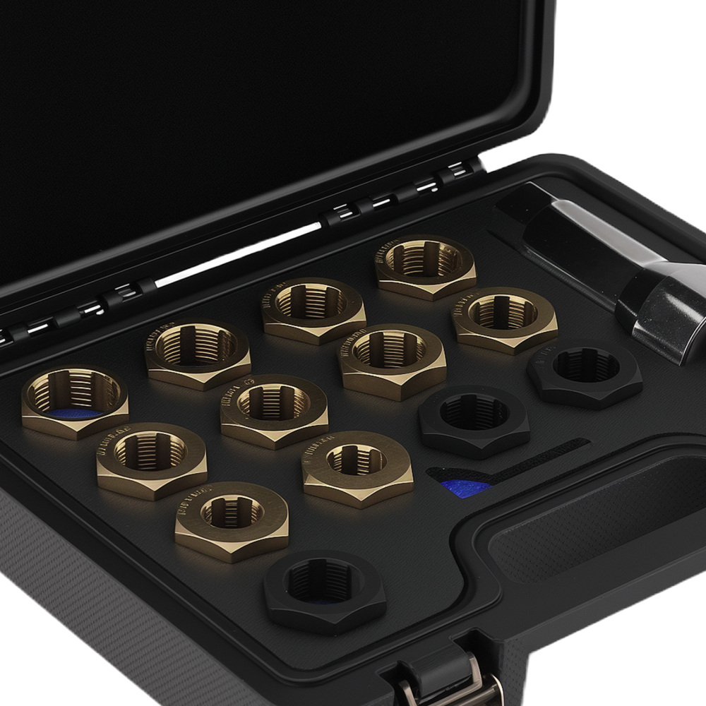 16-Piece Axle Spindle Thread Chaser Set, Thread Rethreading Restorer Tool Metric