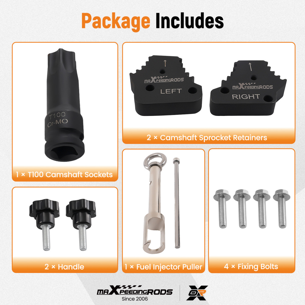 Camshaft Gear Retainer compatible for Mercedes M133 M270 M271 M274 M276 M278 Steel Kit