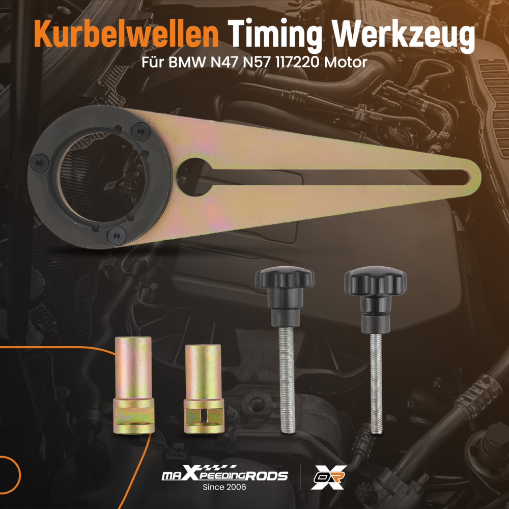 Crankshaft Belt Disc Timing Tool compatible for BMW N47 N57 Engine 117220 Carbon Steel