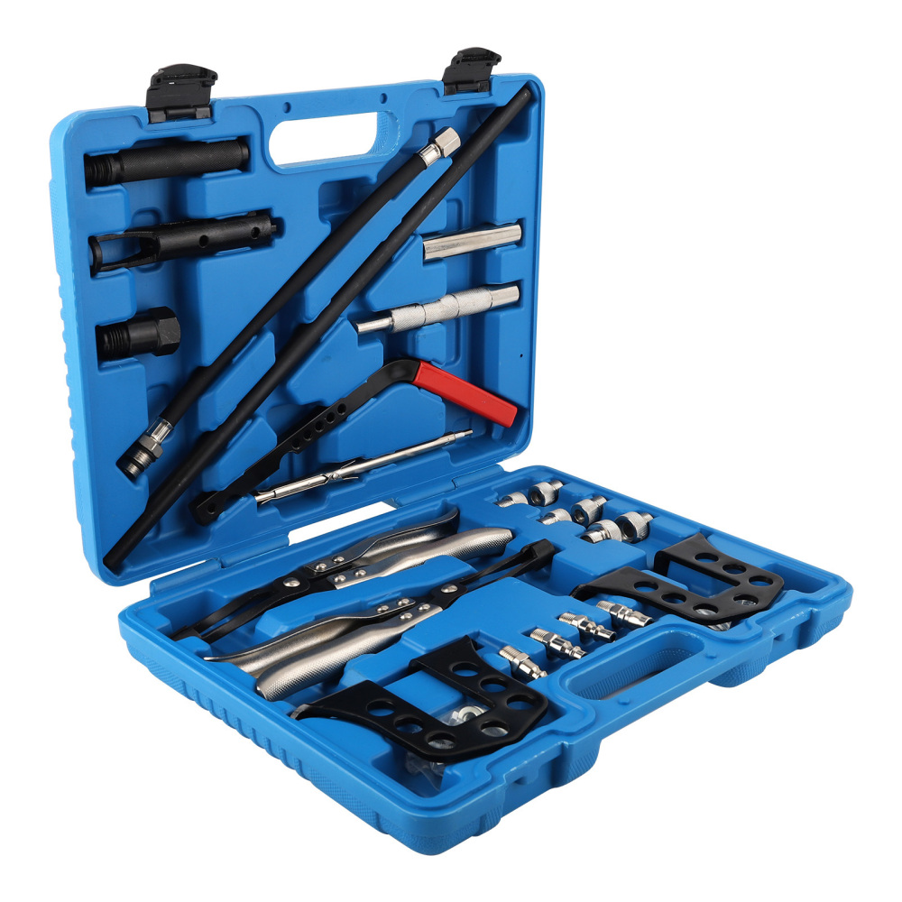 Cylinder Head Service Tool Kit For Valve Springs Guides Bushes Stem Seal remover