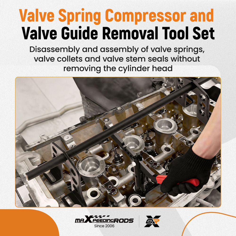 Cylinder Head Service Tool Kit For Valve Springs Guides Bushes Stem Seal remover