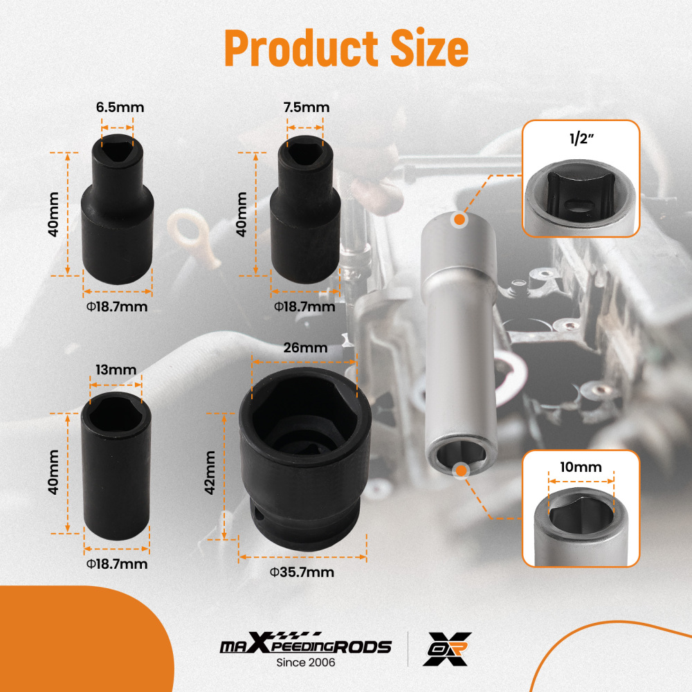 5pc Fuel Pump Socket Set for VE TDI Diesel compatible for VW Audi Skoda VP37 EDC