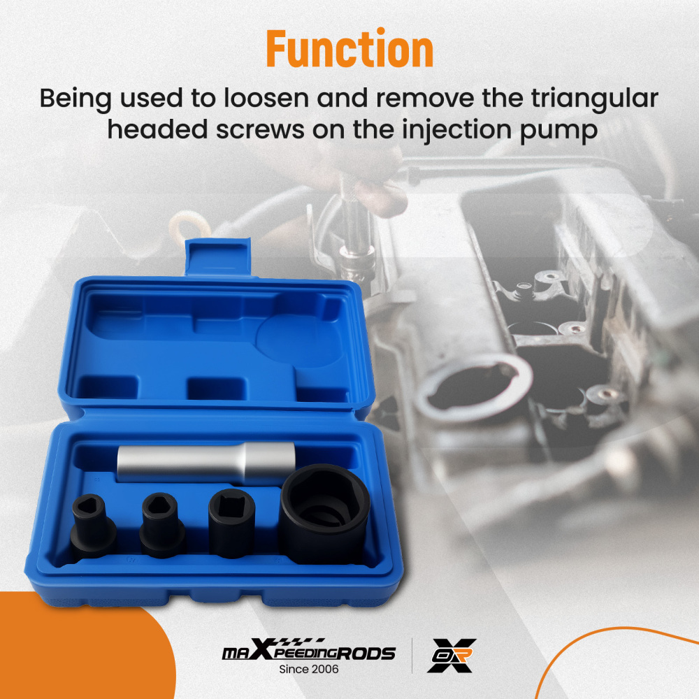 5pc Fuel Pump Socket Set for VE TDI Diesel compatible for VW Audi Skoda VP37 EDC