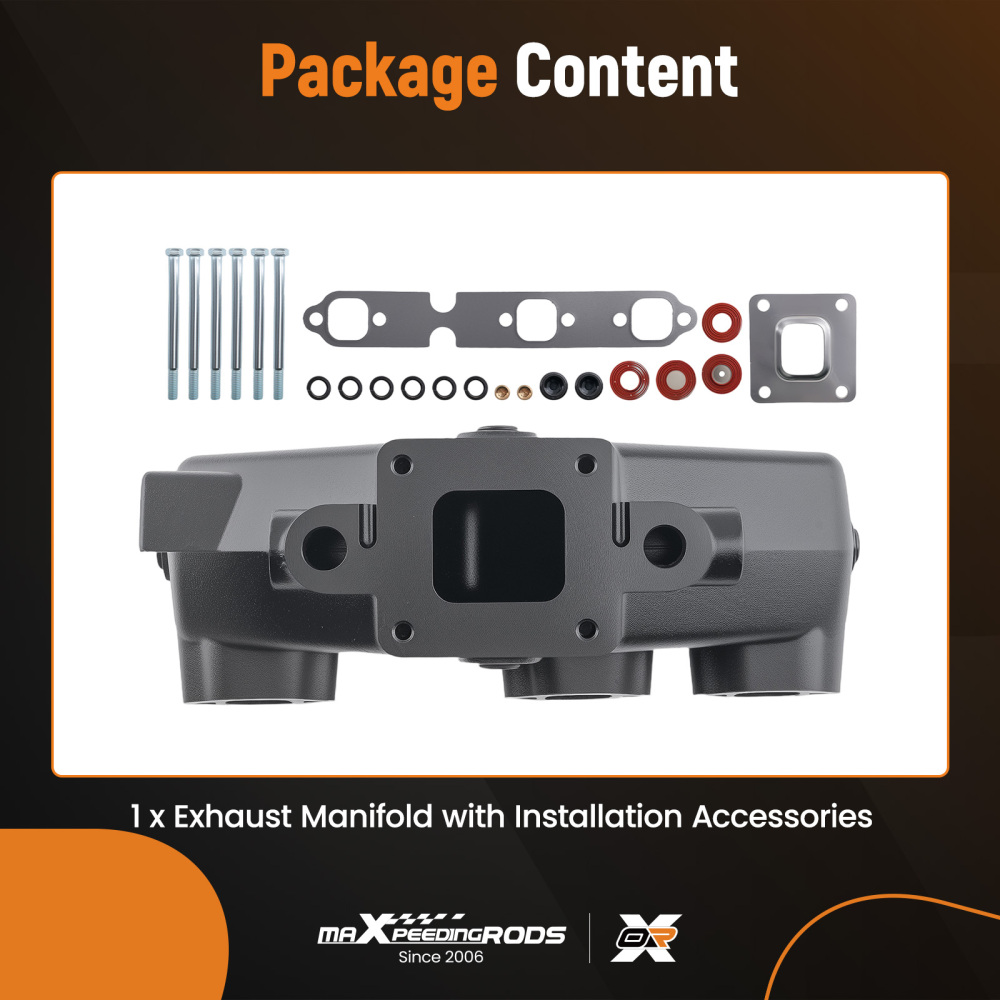 Dry Joint Exhaust Manifold Riser Kit compatible for Mercruiser GM 4.3 V6 2002-UP 864612T01