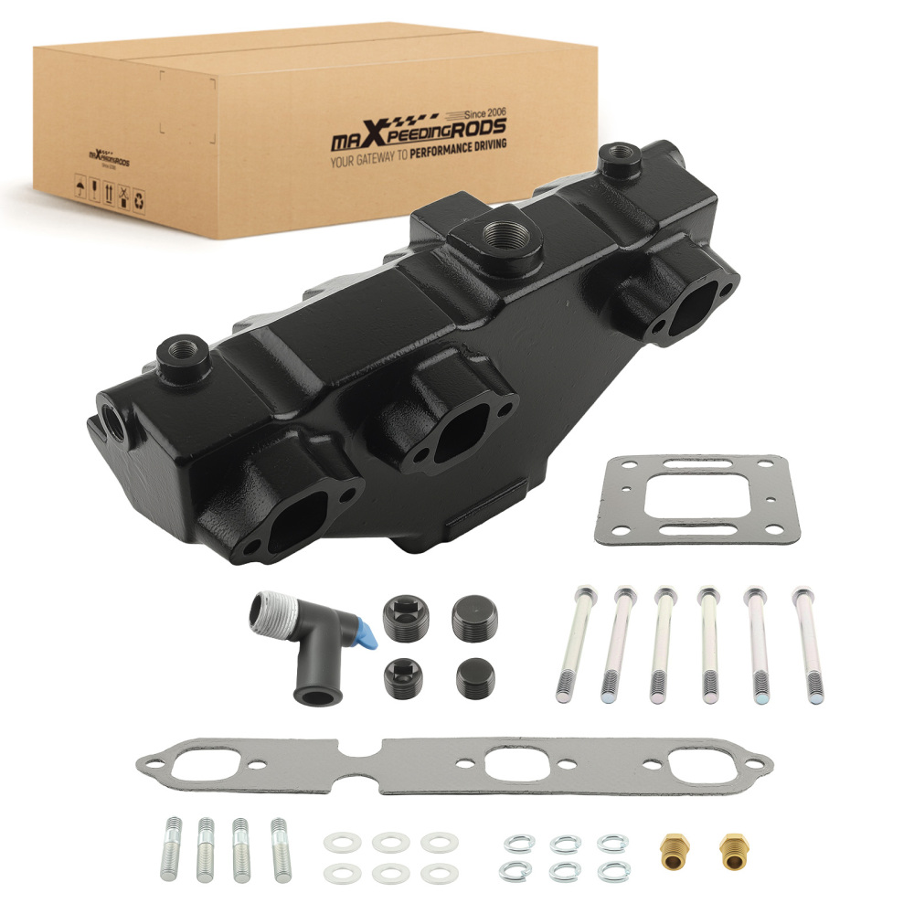 Marine Exhaust Manifold W/Gasket compatible for MerCruiser GM V6 175 185 205 262 4.3L
