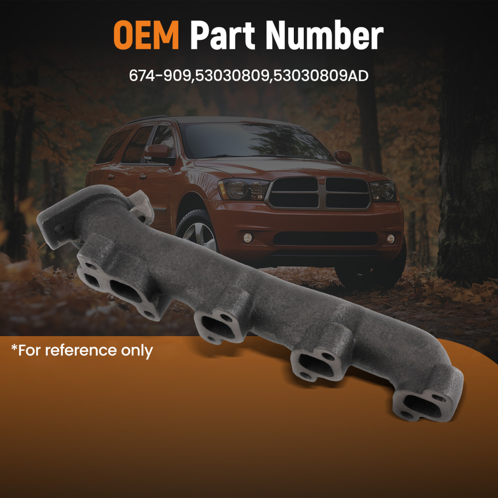LeftRight Exhaust Manifolds W/Gasket compatible for Dodge Ram 1500 V8 4.7L 2004-2007
