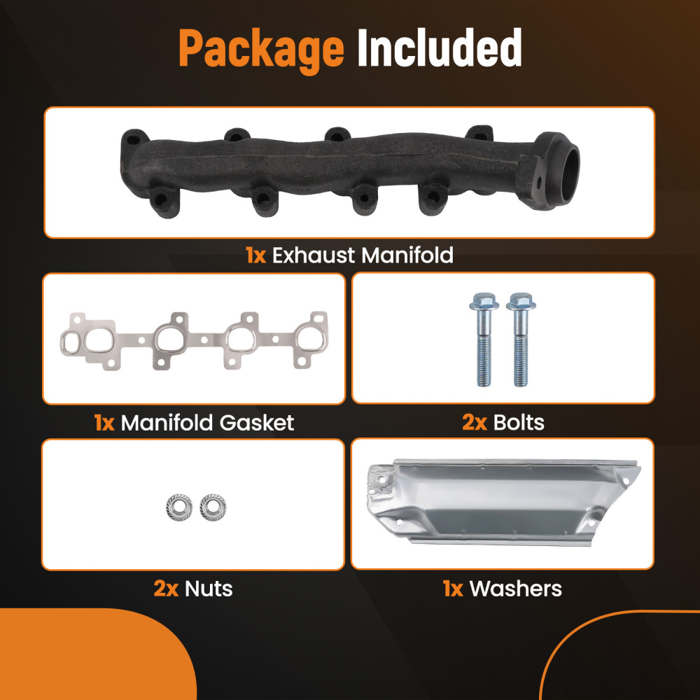 LeftRight Exhaust Manifolds W/Gasket compatible for Dodge Ram 1500 V8 4.7L 2004-2007