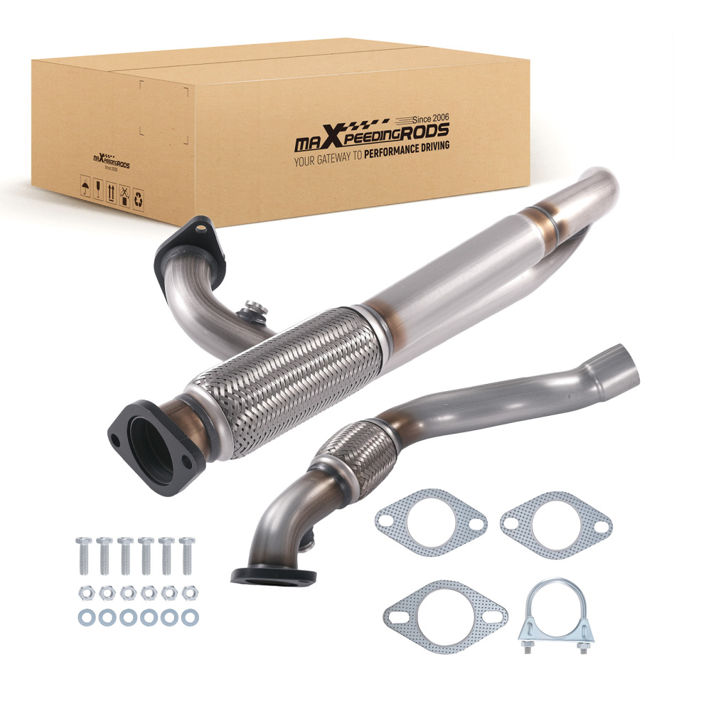 Exhaust Y Flex Pipe compatible for Buick Enclave Chevy Traverse compatible for GMC Acadia 3.6L 2009-17