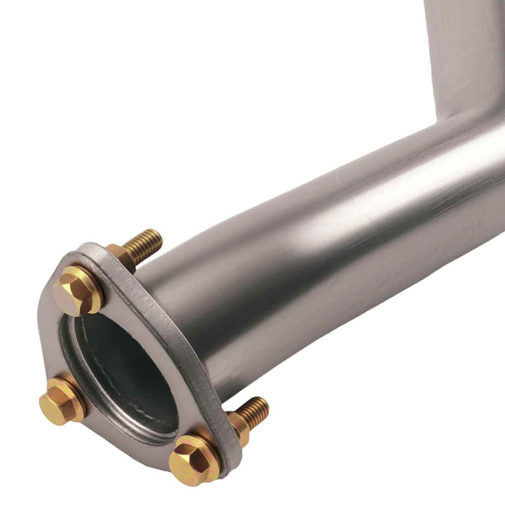 4 Rolled Muffler Tip Catback Exhaust System compatible for Honda Civic EX EM2 ES2 2001-05