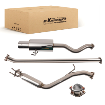 4 Muffler Tip Catback Exhaust System compatible for Honda Civic 1.8L 2006-2011 Rear
