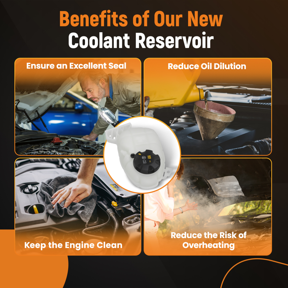 Coolant Expansion Reservoir Tank compatible for BMW 328d 335i 435i 2012-2016 17137609468