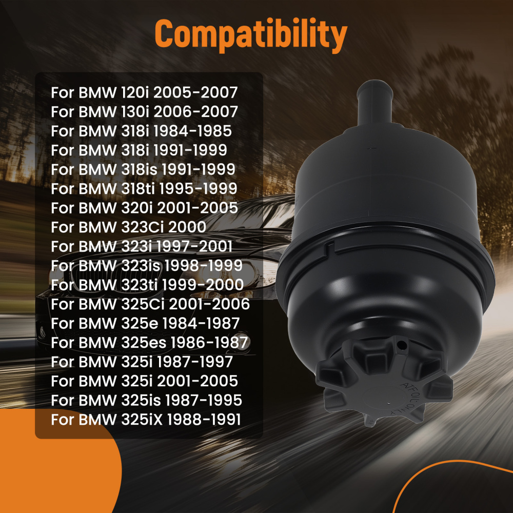 Engine Coolant Expansion Tank w/ Cap compatible for BMW 3 Series 318i 323i 325i 32410141426