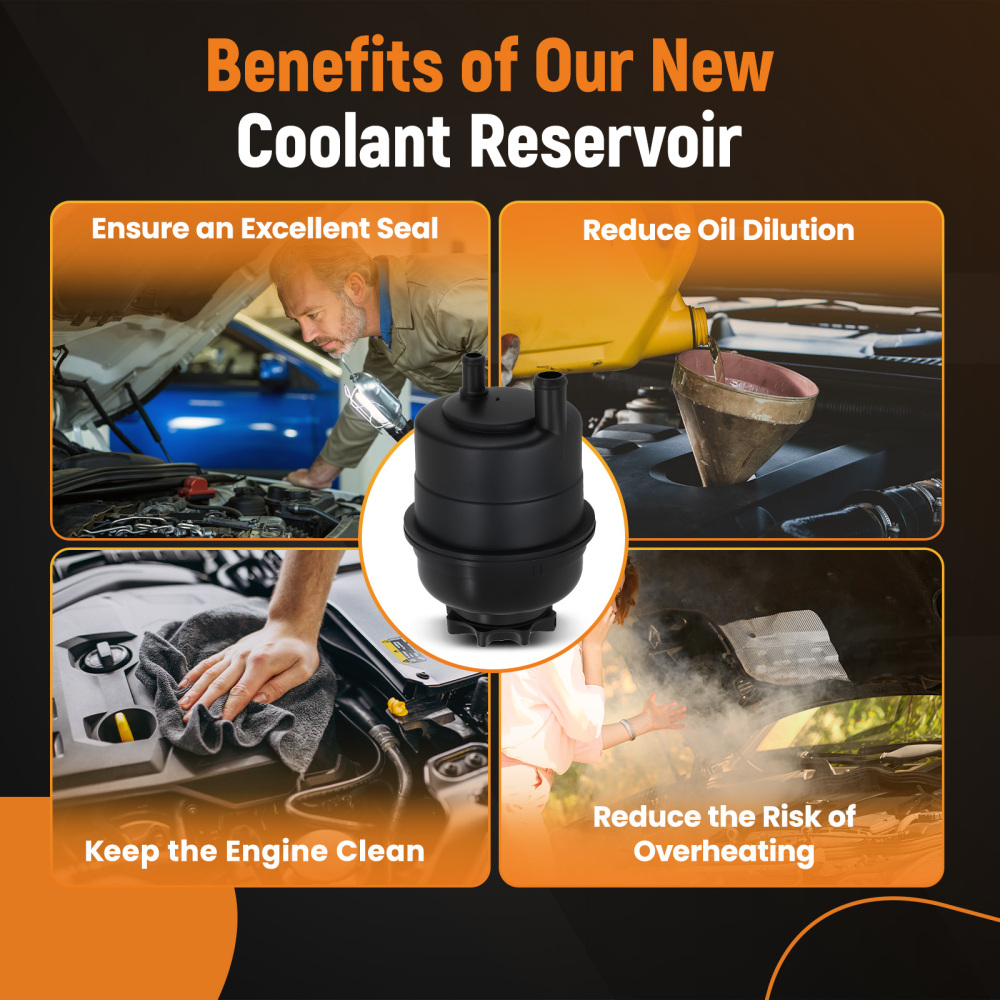 Engine Coolant Expansion Tank w/ Cap compatible for BMW 3 Series 318i 323i 325i 32410141426