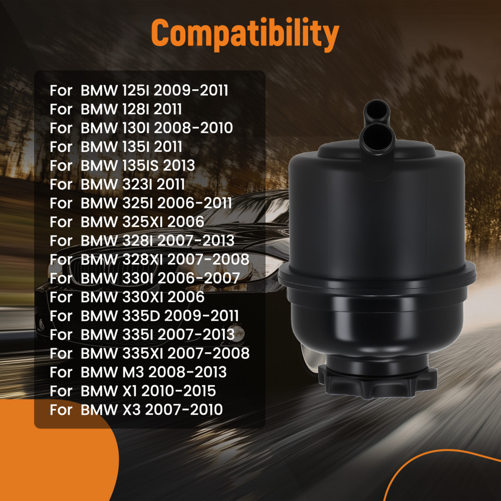 Power Steering Fluid Reservoir compatible for BMW 323I 325I 328I 330I 06-11 32416768094