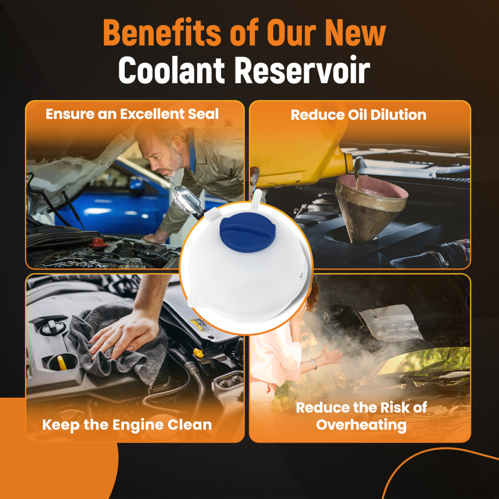 Coolant Reservoir Tank w/ Sensor compatible for VW Transporter MK IV Box 1990-03 701121407C