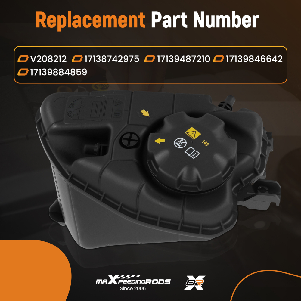 Coolant Expansion Tank w/ Sensor compatible for BMW 530i/540i/740i 2016-2020 17139487210