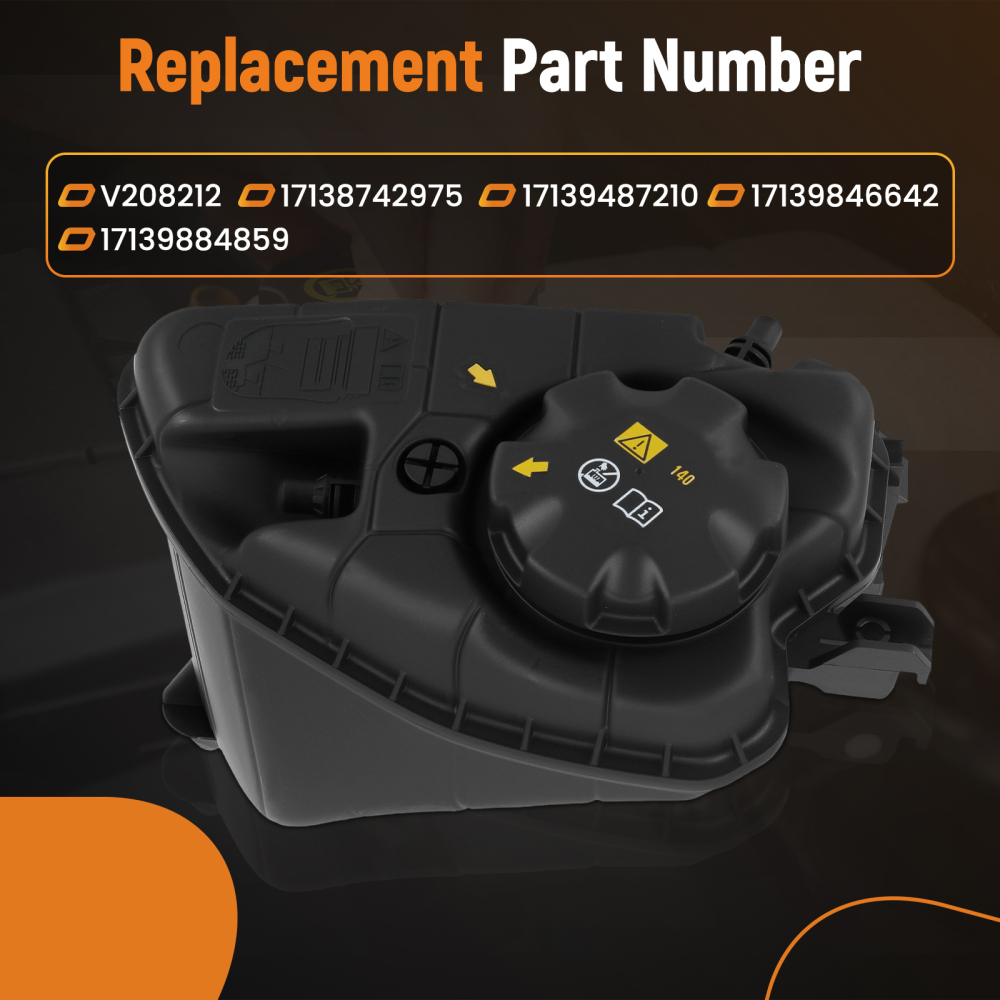 Coolant Expansion Tank w/ Sensor compatible for BMW 530i/540i/740i 2016-2020 17139487210