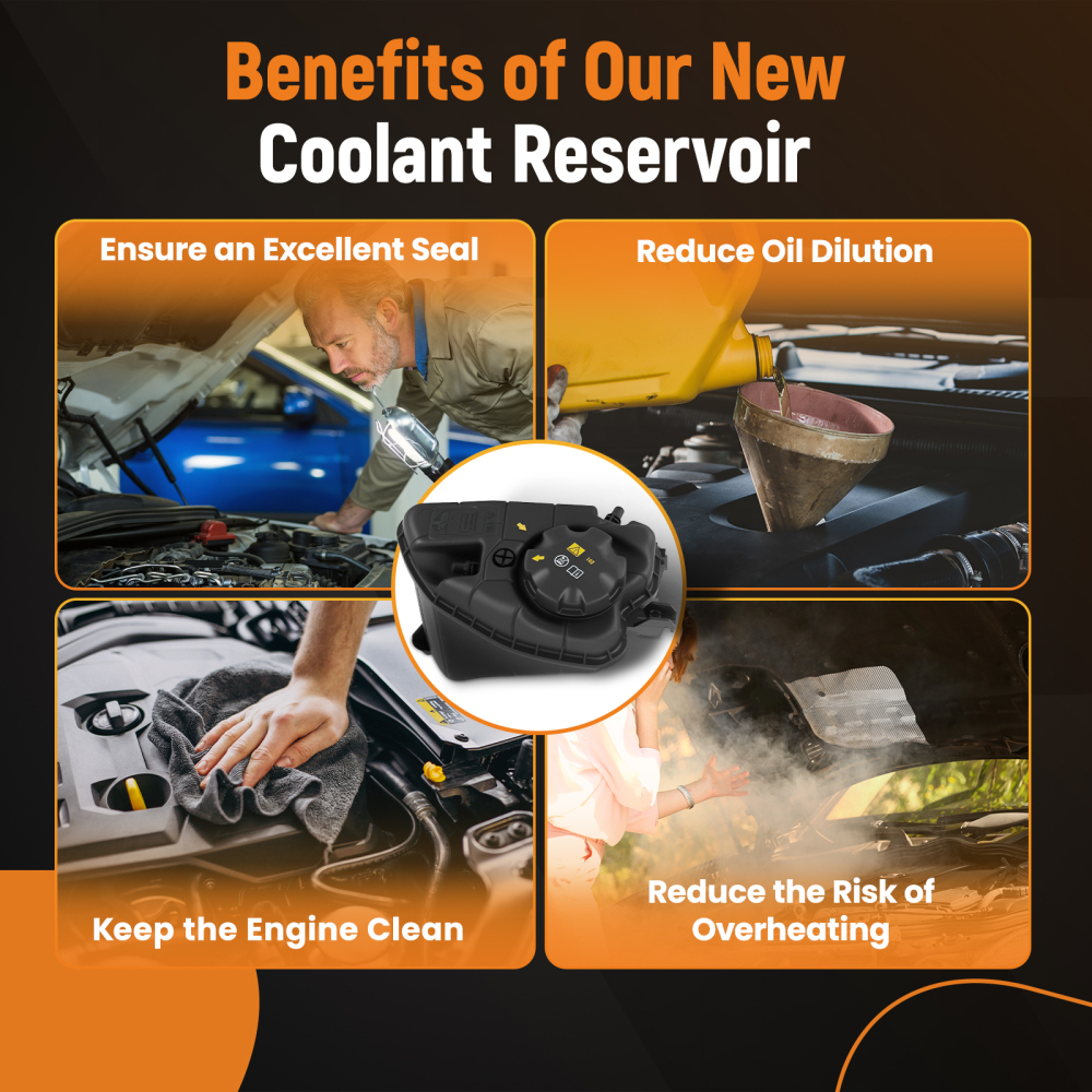 Coolant Expansion Tank w/ Sensor compatible for BMW 530i/540i/740i 2016-2020 17139487210