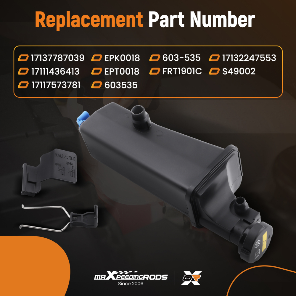 Coolant Expansion Tank compatible for BMW 320i 323i 325i E46 99-2005 17137787039 w/ Sensor