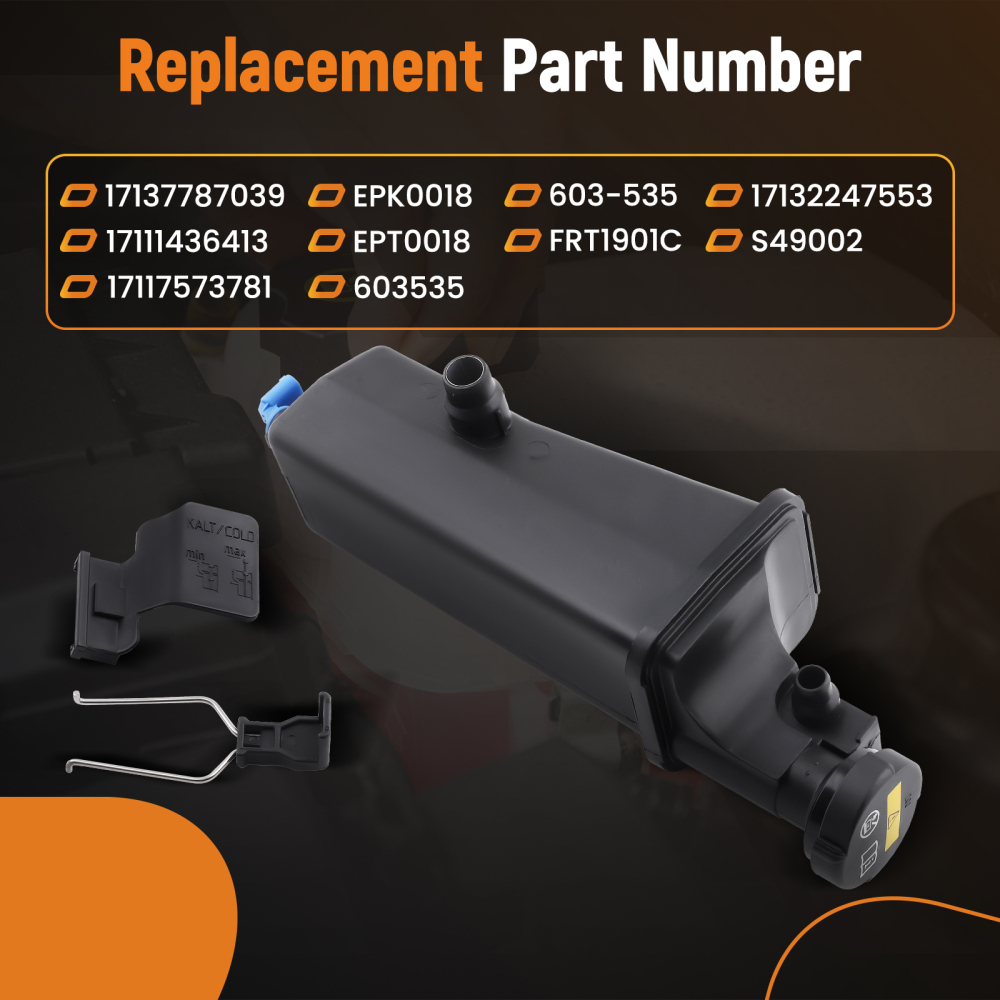 Coolant Expansion Tank compatible for BMW 320i 323i 325i E46 99-2005 17137787039 w/ Sensor