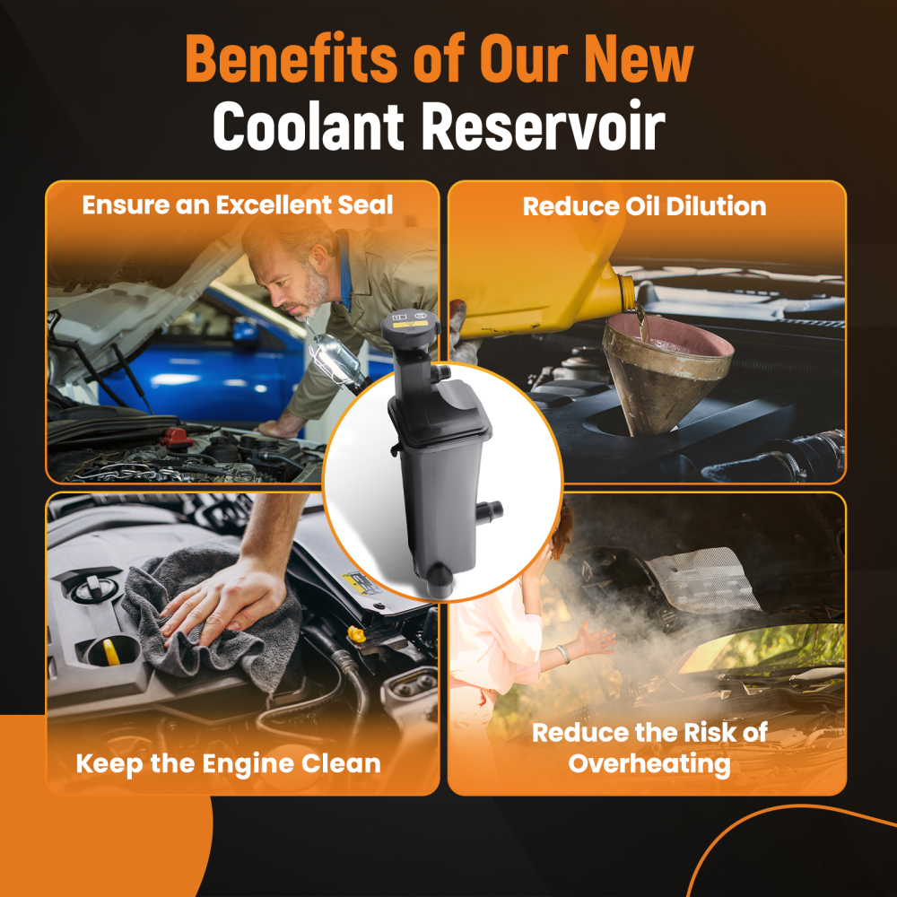 Coolant Expansion Tank compatible for BMW 320i 323i 325i E46 99-2005 17137787039 w/ Sensor