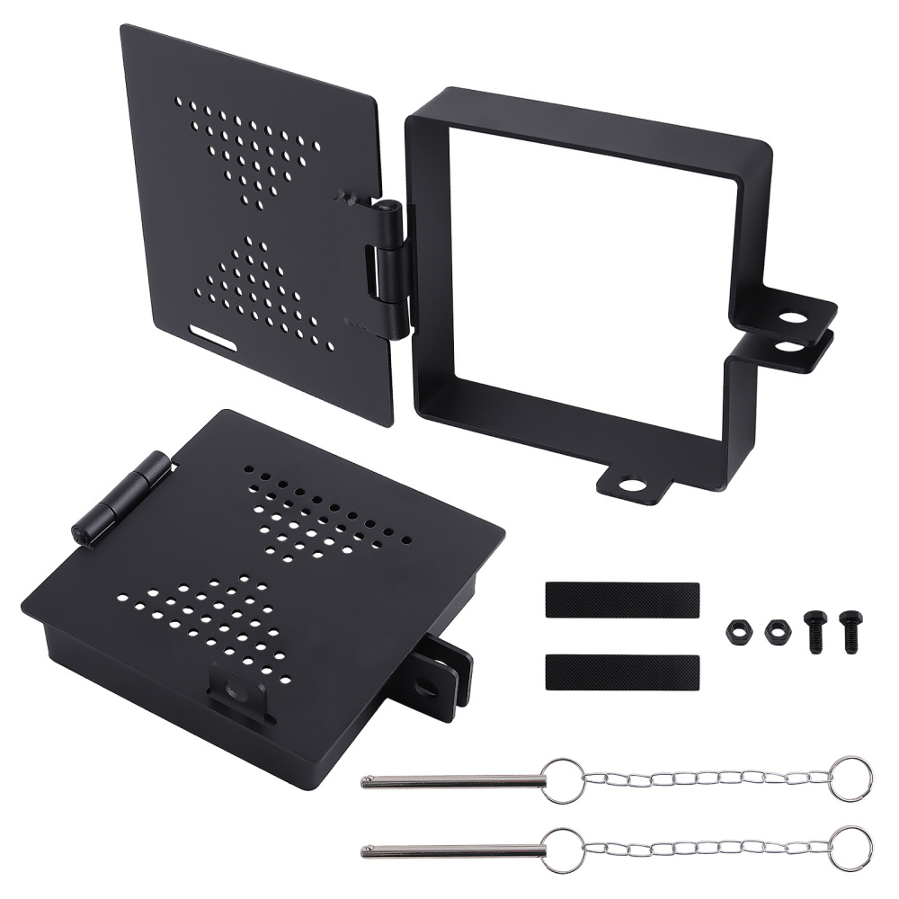 4 x 4 Square RV Bumper End Caps 2x Kit Black for RV Camper Trailer