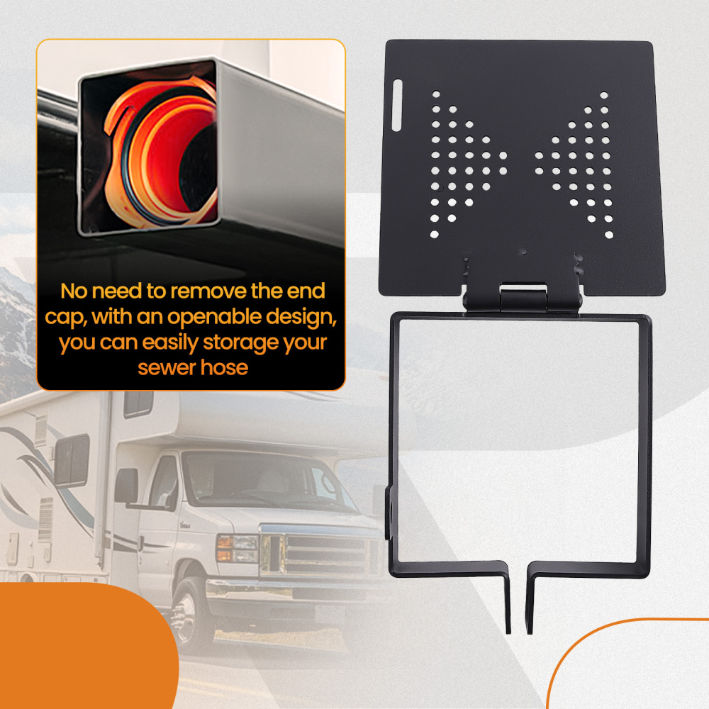 4 x 4 Square RV Bumper End Caps 2x Kit Black for RV Camper Trailer