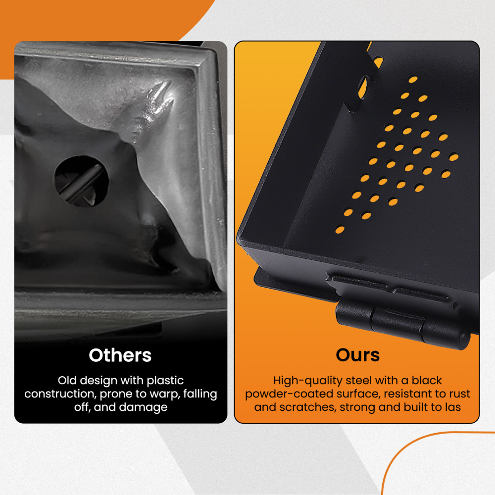 4 x 4 Square RV Bumper End Caps 2x Kit Black for RV Camper Trailer