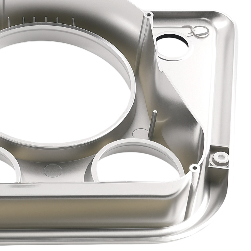 Black Chrome Bezel Panel compatible for Chevy C10 1967-1972 Front Dashboard Cover Trim