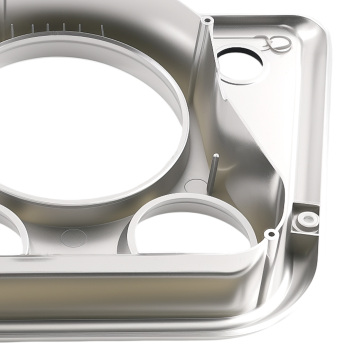 Black Chrome Bezel Panel compatible for Chevy C10 1967-1972 Front Dashboard Cover Trim