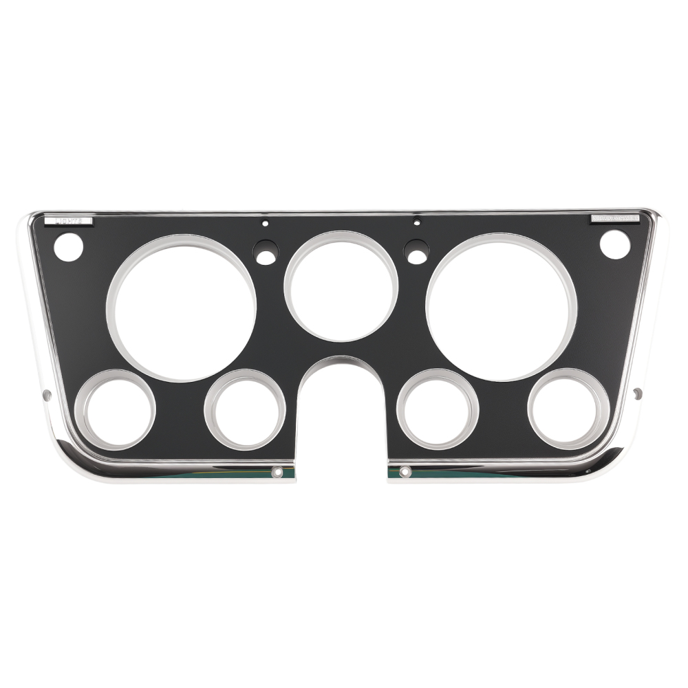 Black Chrome Bezel Panel compatible for Chevy C10 1967-1972 Front Dashboard Cover Trim