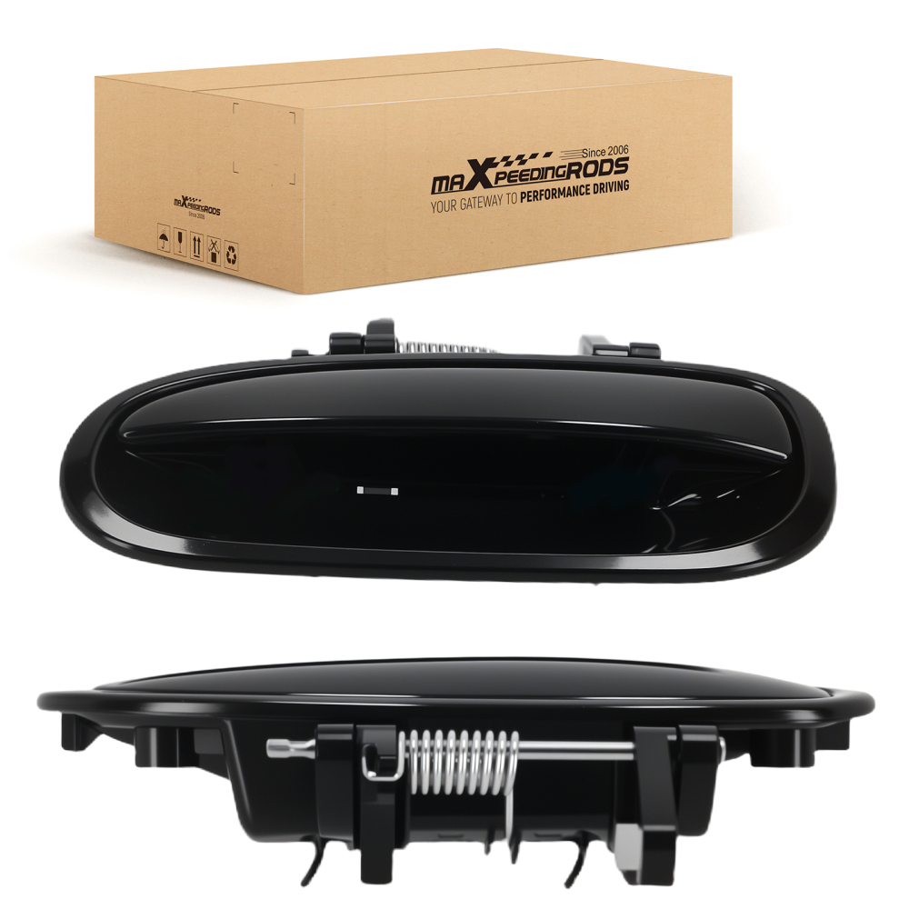 Black Plastic Rear Door Handle compatible for Honda Civic 96-00 72680S04003 Pair